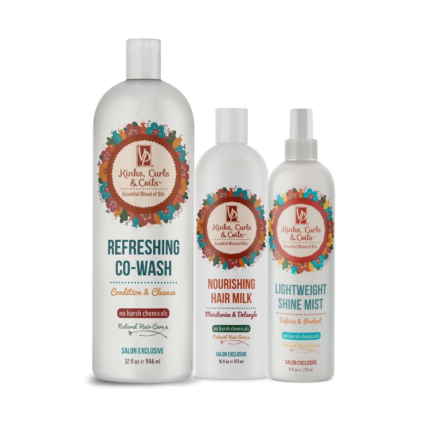Vitale Pro Kinks, Curls, & Coils Curl Moisture Co-Wash Bundle