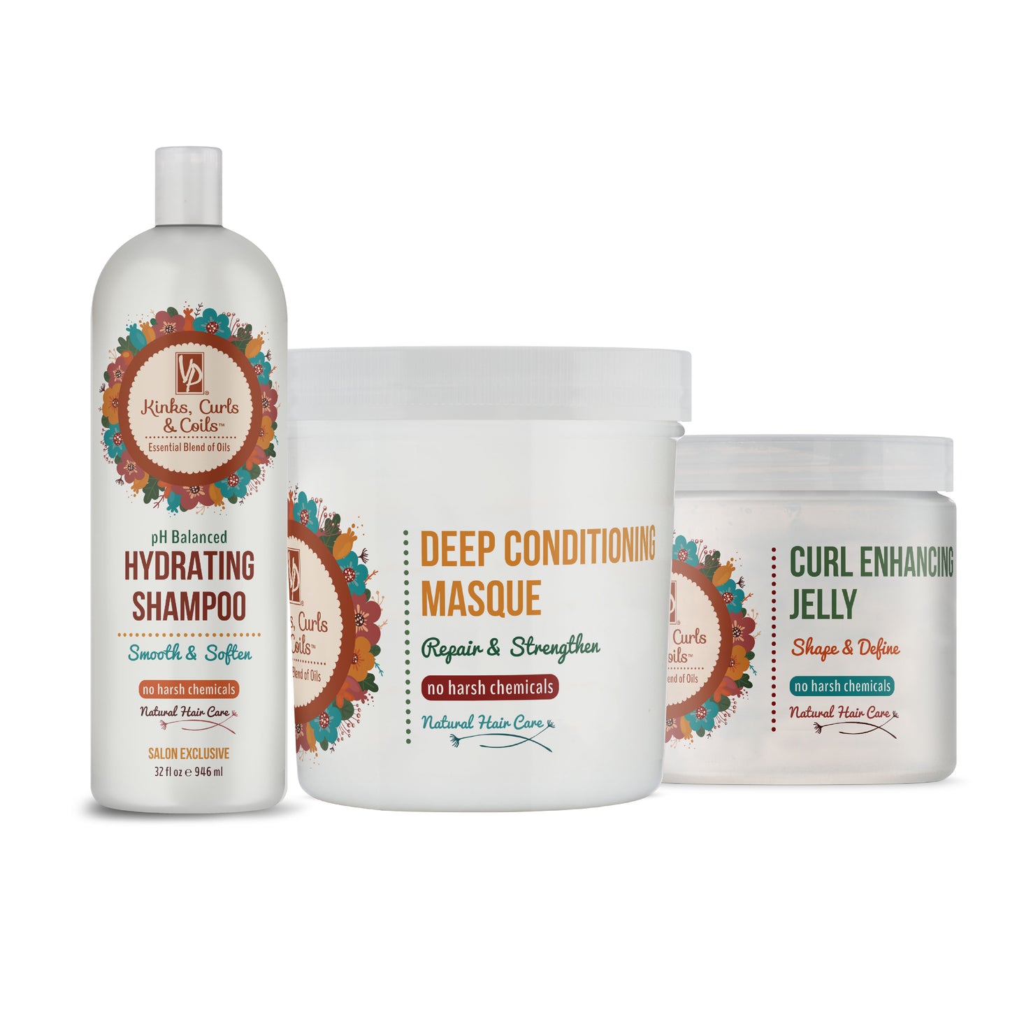 Vitale Pro Kinks, Curls, & Coils Curl Replenishing Bundle